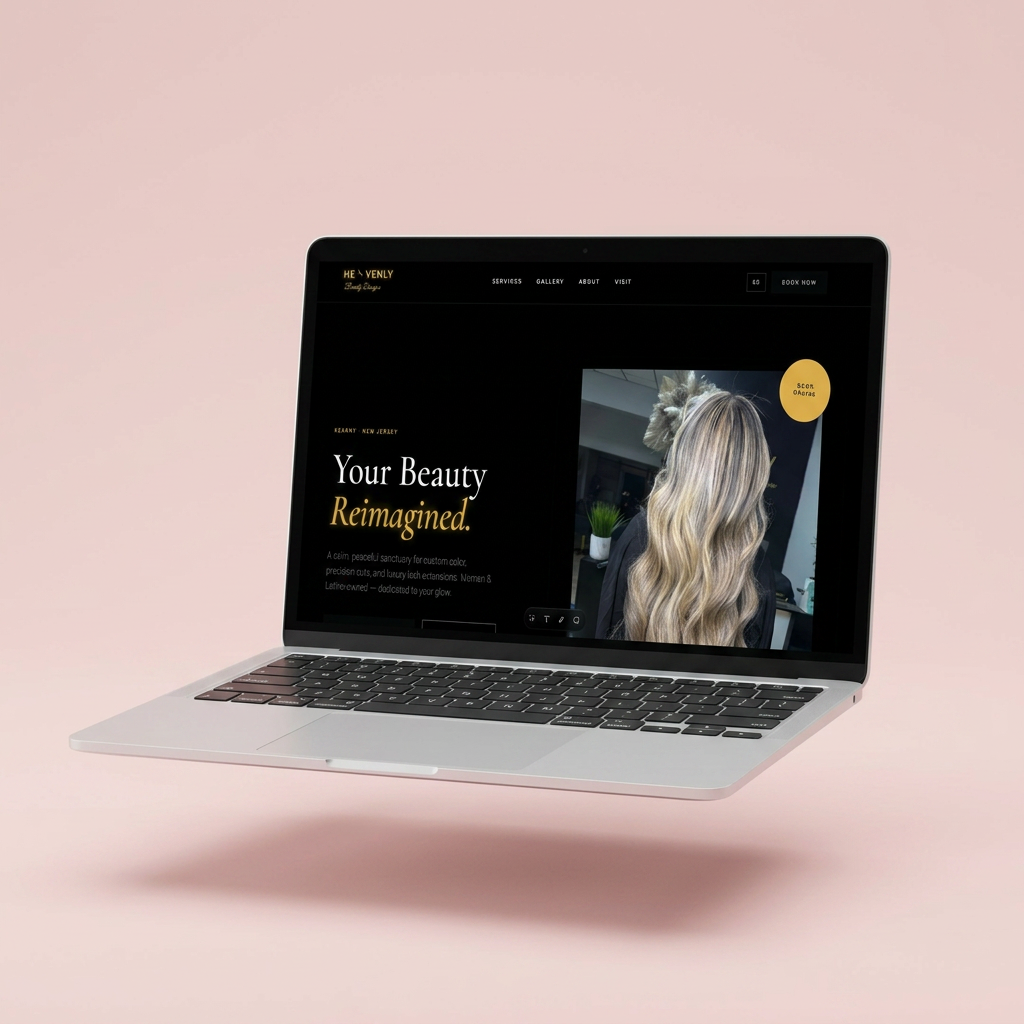 Heavenly Beauty Designs website design by Jailene