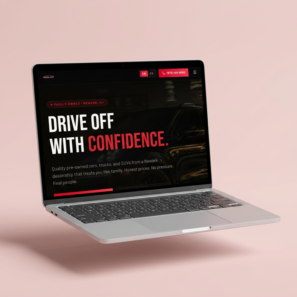 Verona Auto website design by Jailene
